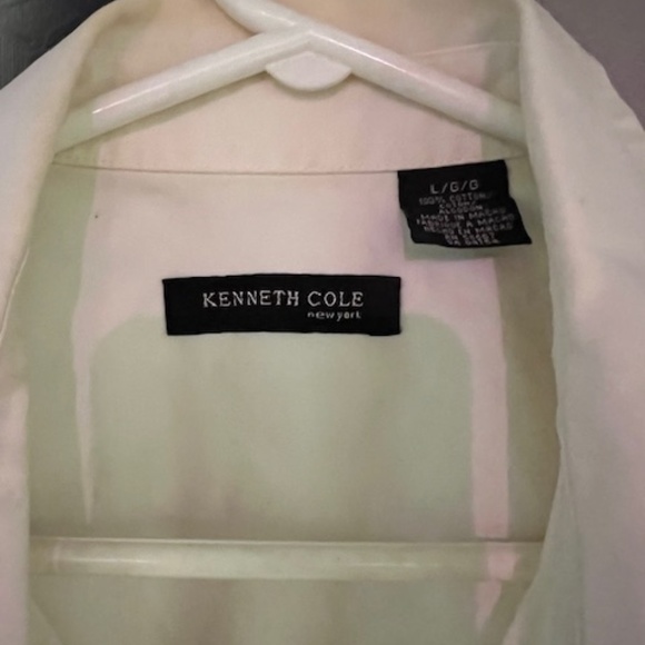 Kennth Cole off-white short-sleeve shirt - Picture 3 of 4